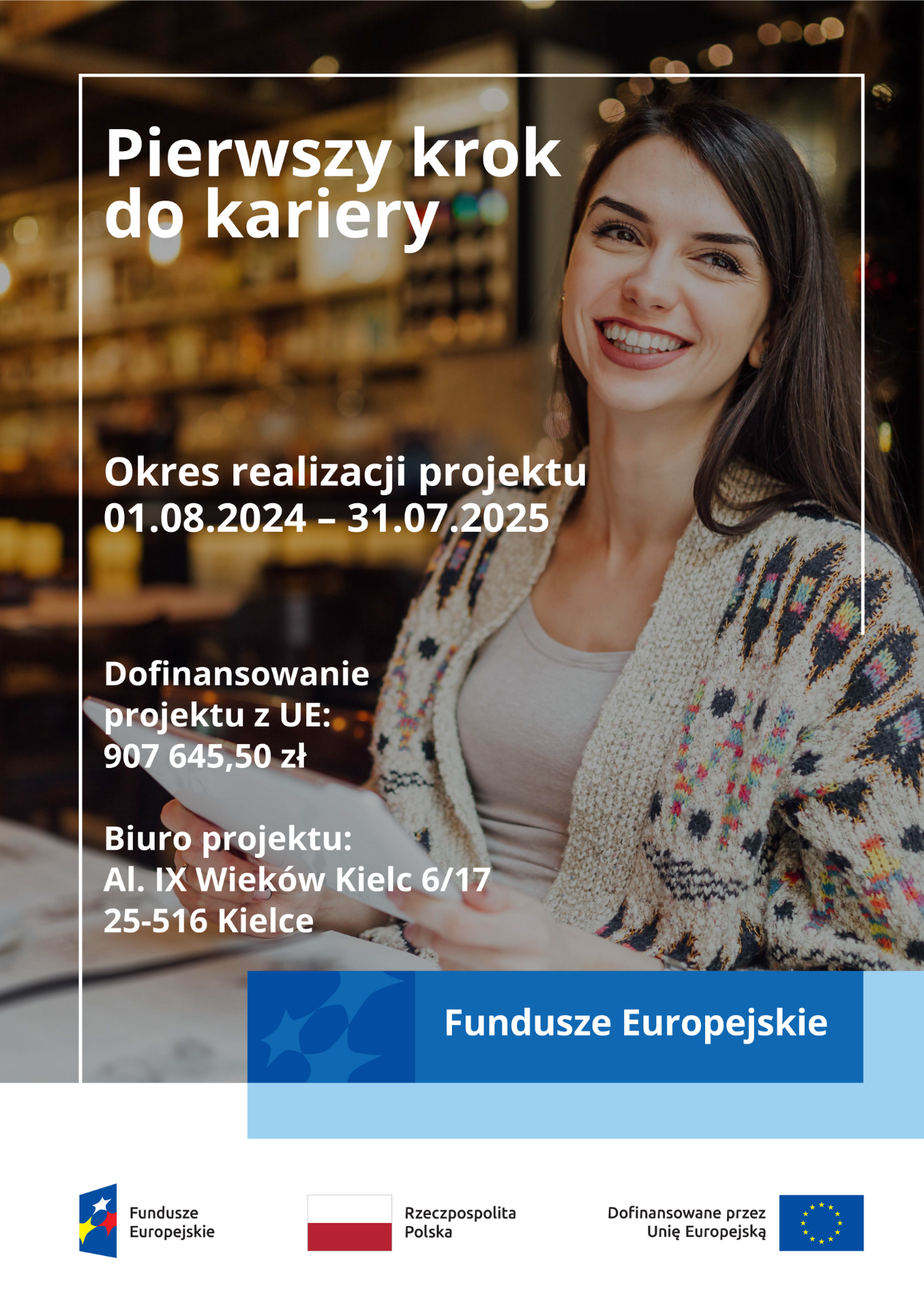 Plakat projektu "Pierwszy krok do kariery"